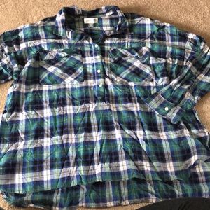 Old Navy Plaid Boyfriend Tunic